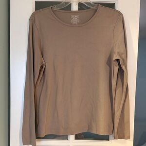 L.L. Bean Women's Beige Long Sleeve Tee